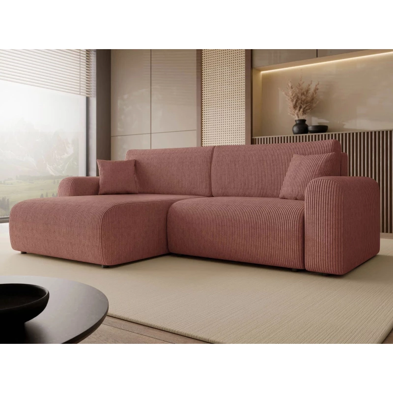 YAKIMA Összecsukható Sarokkanapé Tárolóval - Indian Pink