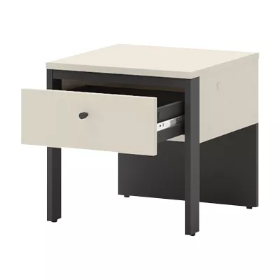 Hálószobabútor ággyal 180x200 REDMOND 2 - tölgy / homokbézs / fekete + INGYENES LED világítás