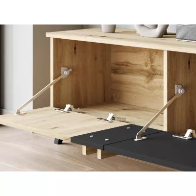 POULSBO nappali szett 4 - fekete grafit + INGYENES LED világítás