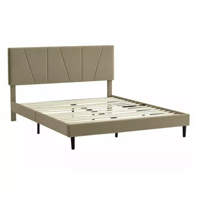Kárpitozott dupla ágy 160x200 ARLETTE - bézs