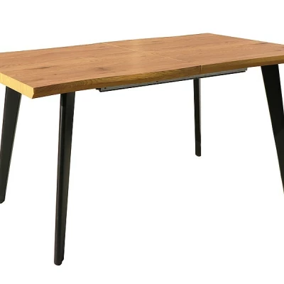 Kihúzható étkezőasztal 120(180)x80 DORIAN - tölgy / fekete