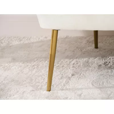 RUBRAS kétszemélyes fotel - krém / arany
