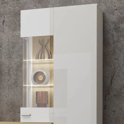 NIKOL nappali fal - fehér / fényes fehér / wotan