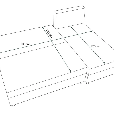 Modern HORTENZIE sarokülő - barna / sötétbarna