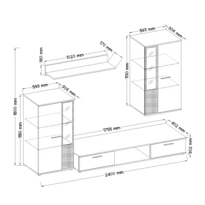 SANA bútorok a nappaliba - sonoma tölgyfa