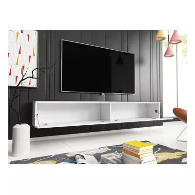 CERIEE 180 TV-asztal - fehér / fényes fehér