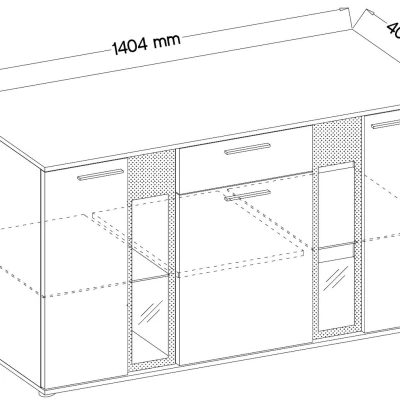 SANA komód a nappaliba - sonoma tölgyfa