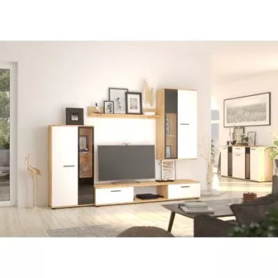 SANA nappali bútor - fehér / artisan tölgy