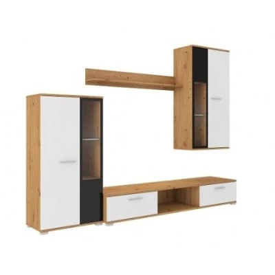 SANA nappali bútor - fehér / artisan tölgy