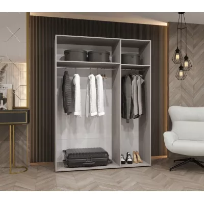 Tükrös gardrób 150 cm AMARIS 3 - fehér / kasmír fogantyúk