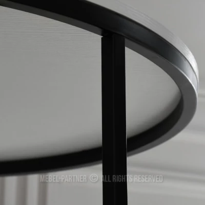 JACEK dohányzóasztal szett - fehér / fekete