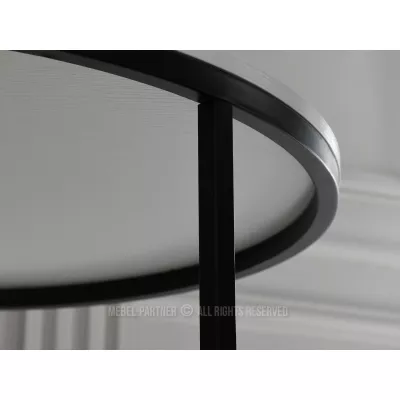 JACEK dohányzóasztal szett - fehér / fekete