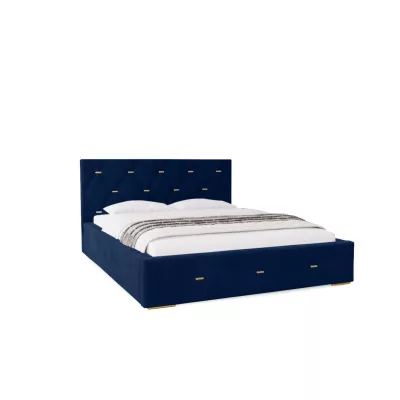 Kárpitozott franciaágy 180x200 tárolóhellyel DANVILLE 2 - kék 2