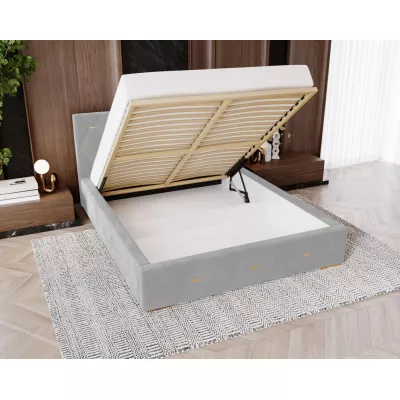 Kárpitozott franciaágy 180x200 tárolóhellyel DANVILLE 2 - fekete