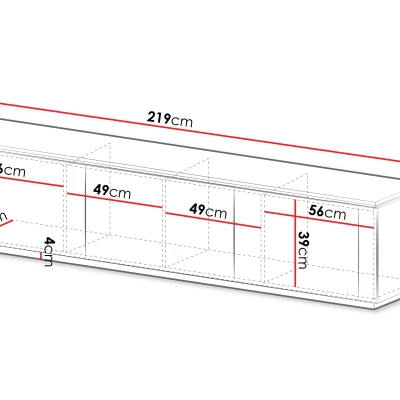 FLUXA TV állvány - sötét bézs / sötét bézs + arany