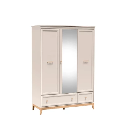 Kombinált szekrény tükörrel 136 cm ELLENSBURG - kasmír
