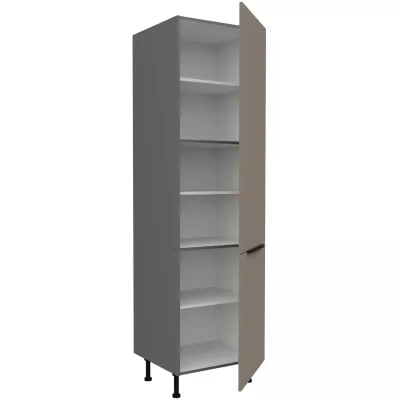 LUNARA élelmiszerszekrény - szélesség 60 cm, sötét bézs / antracit