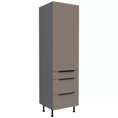 LUNARA fiókos élelmiszerszekrény - szélesség 60 cm, sötét bézs / antracit