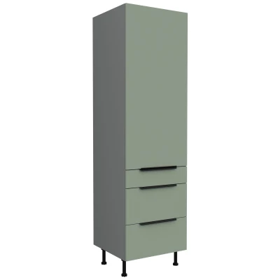 LUNARA fiókos élelmiszerszekrény - szélesség 60 cm, zöld / antracit