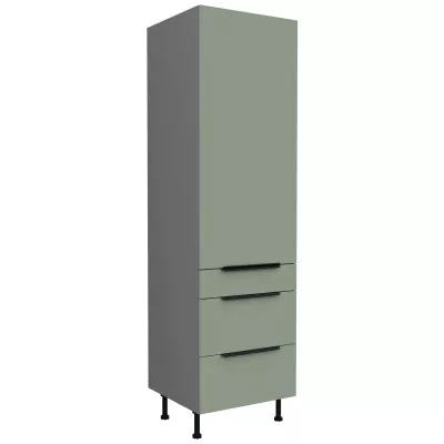 LUNARA fiókos élelmiszerszekrény - szélesség 60 cm, zöld / antracit