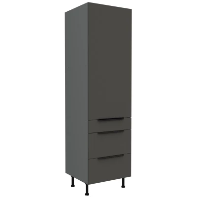 LUNARA fiókos élelmiszerszekrény - szélesség 60 cm, grafit / antracit