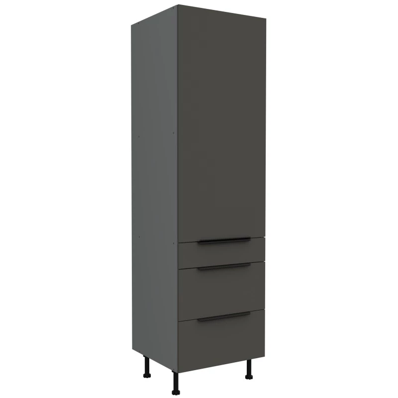 LUNARA fiókos élelmiszerszekrény - szélesség 60 cm, grafit / antracit