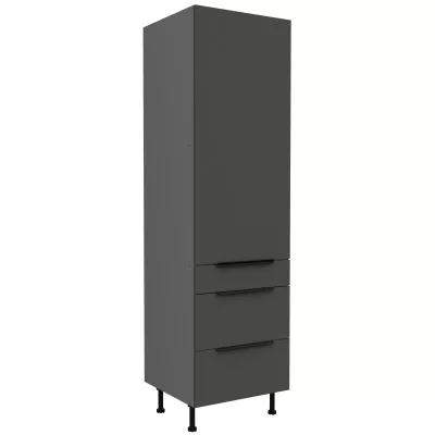 LUNARA fiókos élelmiszerszekrény - szélesség 60 cm, grafit / antracit