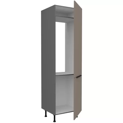 LUNARA beépített hűtőszekrényhez való szekrény - szélesség 60 cm, sötét bézs / antracit