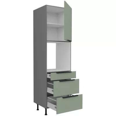 Beépített sütőszekrény fiókokkal LUNARA - szélesség 60 cm, zöld / antracit