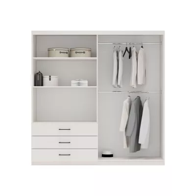 Tágas gardrób 196 cm SAFARA - fehér