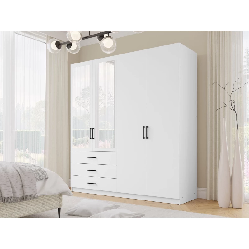 Tágas gardrób 196 cm SAFARA - fehér