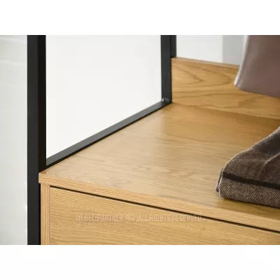 NOAS kabáttartó fiókokkal - tölgy / fekete