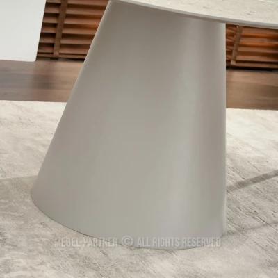 DONIS kerek étkezőasztal 120 cm - szürke márvány / szürke