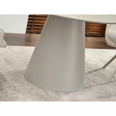 DONIS kerek étkezőasztal 120 cm - szürke márvány / szürke
