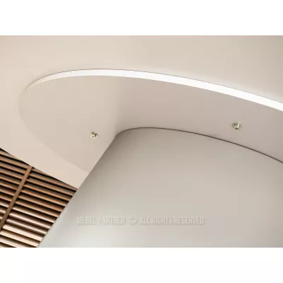 Ovális étkezőasztal 160x90 cm ELIAM - szürke márvány / szürke