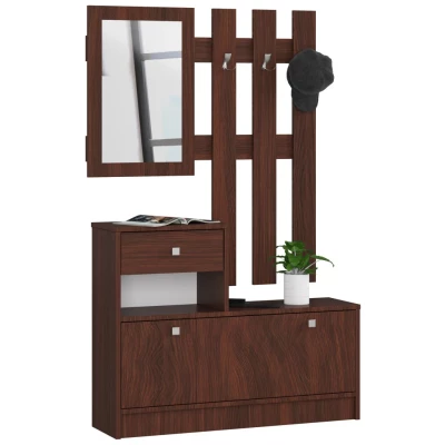 SIRIEL előszobai fal tükörrel - wenge