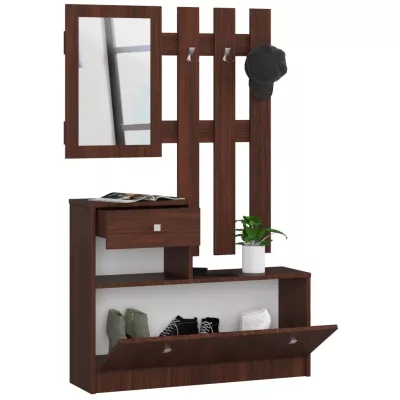 SIRIEL előszobai fal tükörrel - wenge