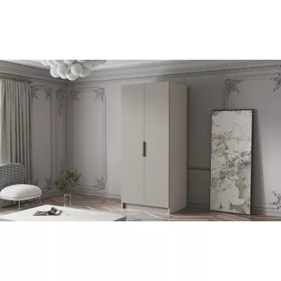 Gardróbszekrény 100 cm LUNES 1 - kasmír / arany fogantyú
