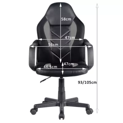 NALEIRA gyerek gamer szék - fekete / kék