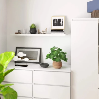 Fali polc 100 cm OLANIRA - fehér