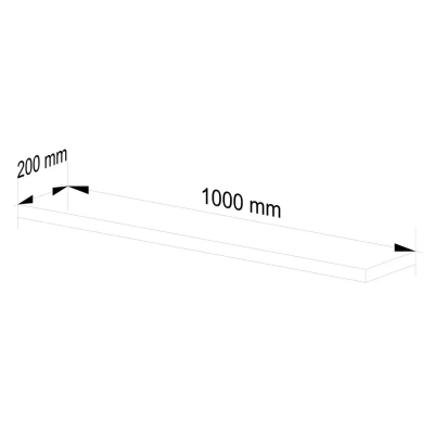Fali polc 100 cm OLANIRA - égerfa