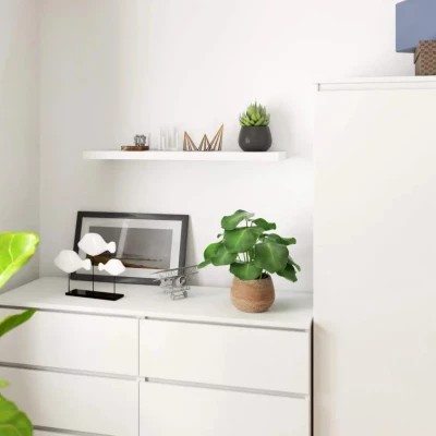 Fali polc 80 cm OLANIRA - fehér