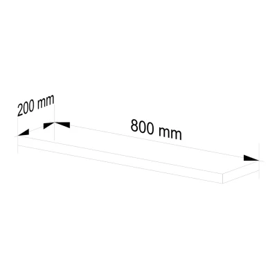 Fali polc 80 cm OLANIRA - fehér