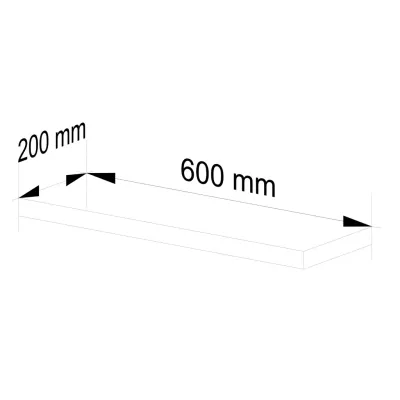 Fali polc 60 cm OLANIRA - égerfa