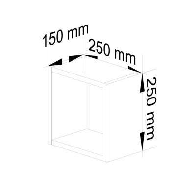 3 darabos függesztett polc YMARIN - fehér