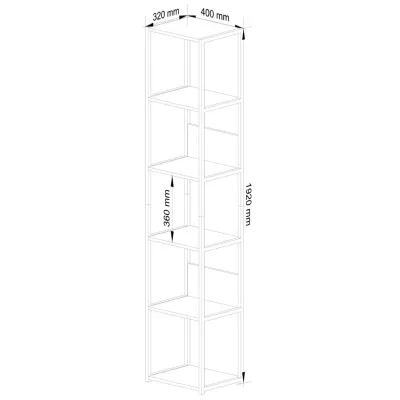 Fém polctartó 40 cm TOMIRAN - fehér