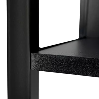 Fém polctartó 60 cm DERIVAL - fekete