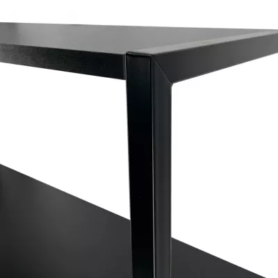Fém polctartó 80 cm DERIVAL - fekete