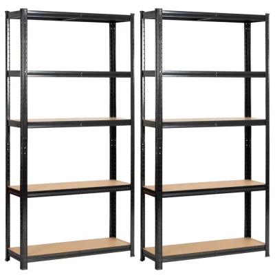 Fém polckészlet otthonra 90 cm QARIAN - fekete