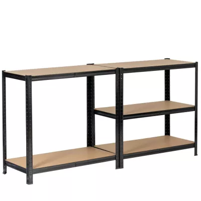 Fém polckészlet otthonra 90 cm QARIAN - fekete
